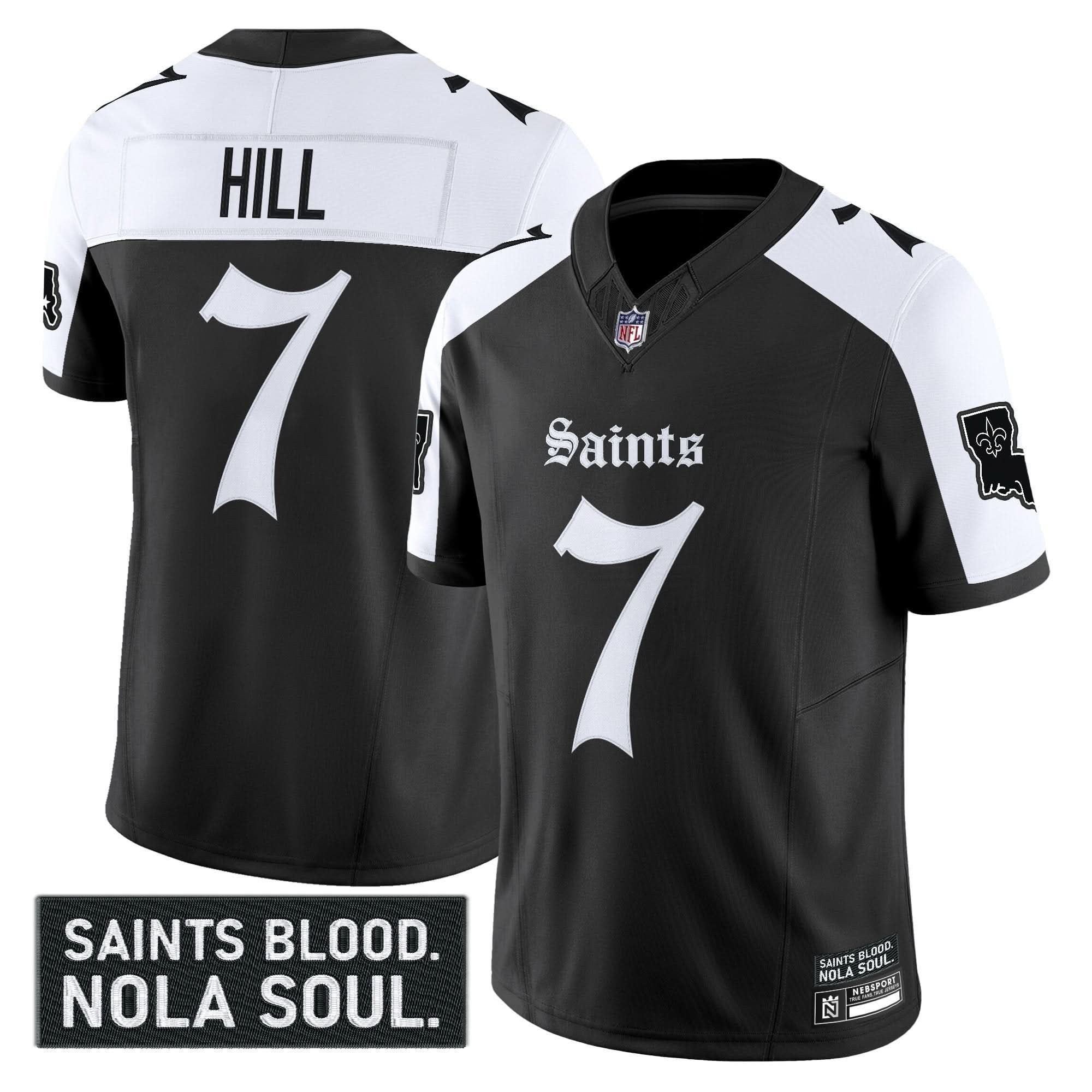 New Orleans Saints 'Gothic Vieux CarrÃÂÃÂ© Edition' Vapor Jersey - All Stitched