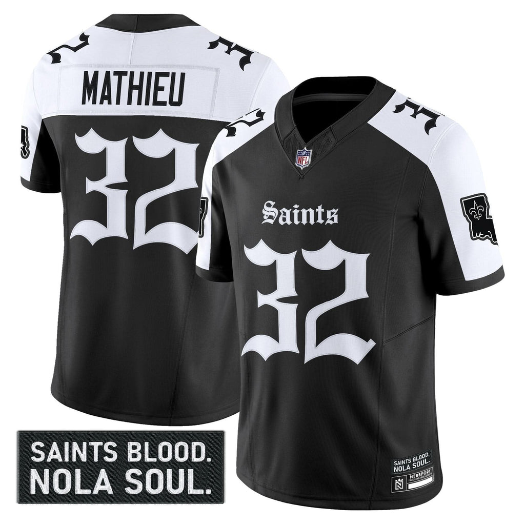 New Orleans Saints 'Gothic Vieux CarrÃÂÃÂ© Edition' Vapor Jersey - All Stitched